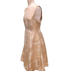 Adrianna Papell Gold Sleeveless Midi Dress